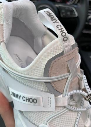 Стильные женские кроссовки jimmy choo white в белом цвете (36-41)6 фото