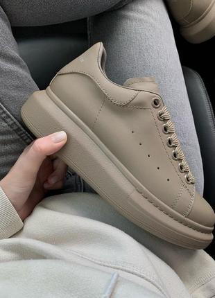 Кросівки alexander mcqueen mokko matte в бежевому кольорі (36-42)