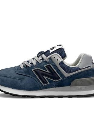 Женские кроссовки n balance 574 premium blue navy 362 фото