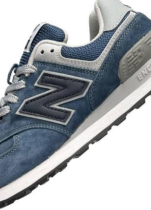 Женские кроссовки n balance 574 premium blue navy 368 фото