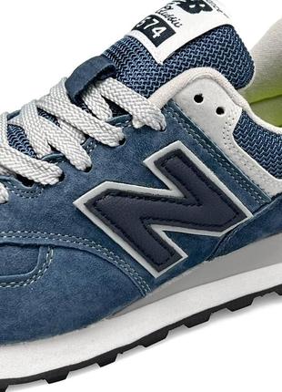 Женские кроссовки n balance 574 premium blue navy 369 фото