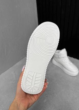 Тёплые женские кроссовки зимние белые форсы4 фото