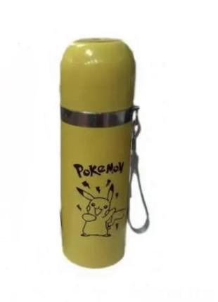 Детский термос нержавейка pokemon el-188 (350 ml) желтый