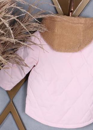 Куртка девчачья однотонная с рисунком деми р.детский 6-9мес -3 года (74-98 см) amodeski - это мода и стиль4 фото