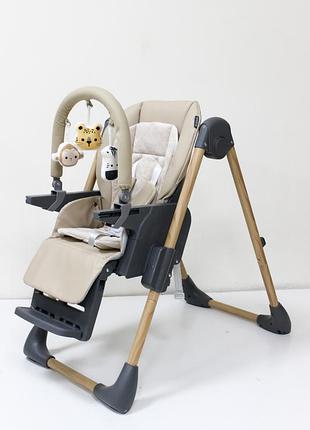 Стільчик для годування el camino 1115-w craft, beige