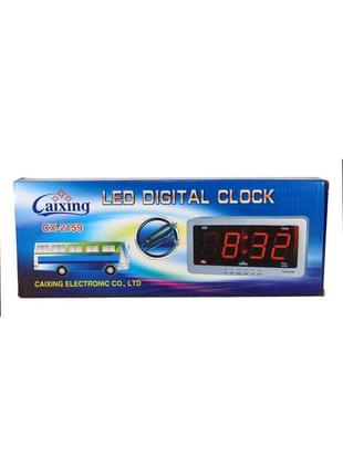 Часы настольные электронные caixing cx 2159 от сети 220в и от сети 12в3 фото
