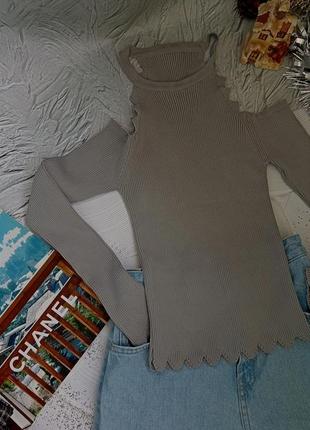 Женская кофточка,свитшот рубчик,водолазка с открытыми плечами турция 🌚8 фото