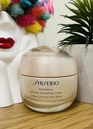 Оригинальный крем для лица, разглаживающий морщины shiseido benefiance wrinkle smoothing cream
