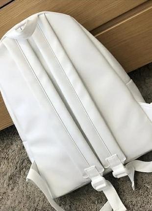 Рюкзак жіночий чоловічий спортивний для ноутбука навчання спорт в школу білий чорний2 фото