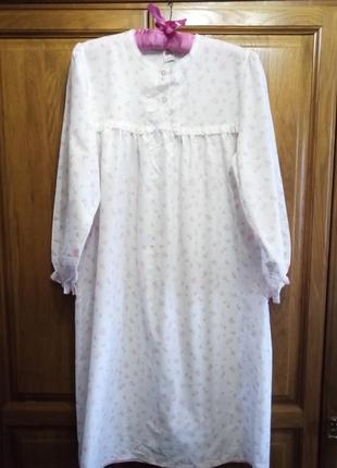 Ніжна ночна сорочка полікотон квітковий принт,колір  більш насичений