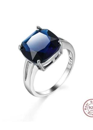 Кольцо кольцо серебро синий лондон топаз1 фото
