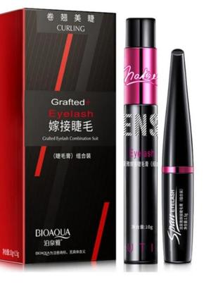 Водостойкая тушь с шелком 2 в 1 silk mascara lengthening 2 в 1