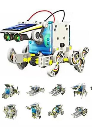 Конструктор робот-трансформер на солнечных батареях solar robot kit 14 в 16 фото