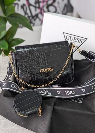 Сумка кросс боди-guess рептилия 2 в 1 🔥