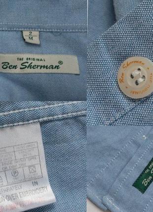 Ben sherman vintage  shirt&nbsp;blue мужская рубашка10 фото