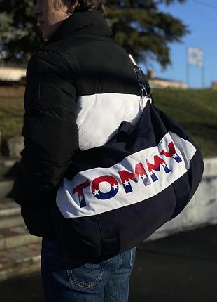 Сумка дорожня спортивна в спорт зал tommy hilfiger подарунок