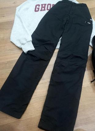 Утепленные брюки craghoppers, фирменные трекинговые черные широкие брюки6 фото