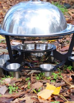 Садж з соусницями та чарками