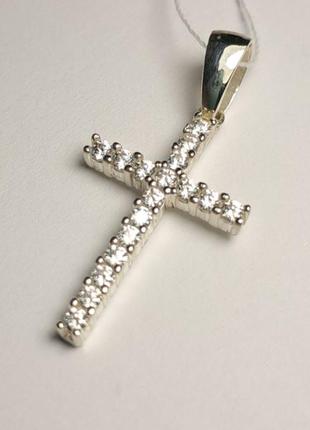 Серебряный кулон подвес крестик