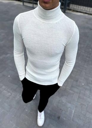 Шерстяний світер в рубчик🔝