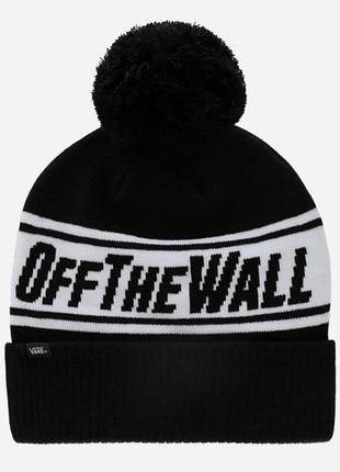 Шапка vans off the wall oригінальна чорна унісекс на зиму vn0a2yr7y2812 фото