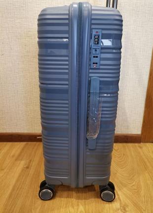 Ударостійка поліпропіленова велика валіза чемодан большой полипропилен4 фото