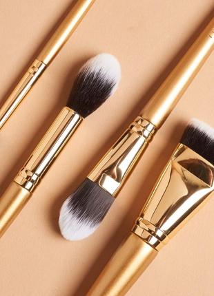 Набор кистей для макияжа luxie gitter and gold brush set4 фото