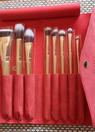 Набор кистей для макияжа luxie gitter and gold brush set10 фото