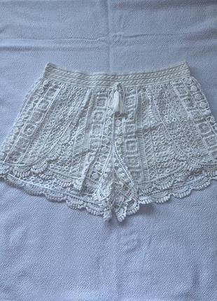 Шорти,білі,ажур,ажурні