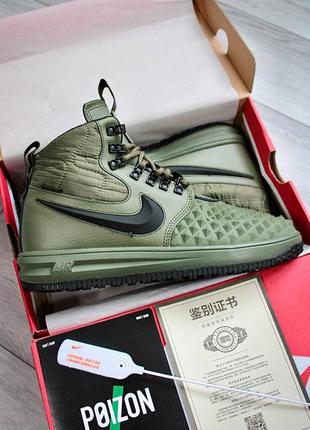 Nike lunar force 1 duckboot green8 фото