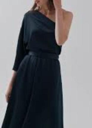 Эксклюзивное, оригинальное , стильное , чёрное платье,  на одно плечо, вечерний стиль1 фото
