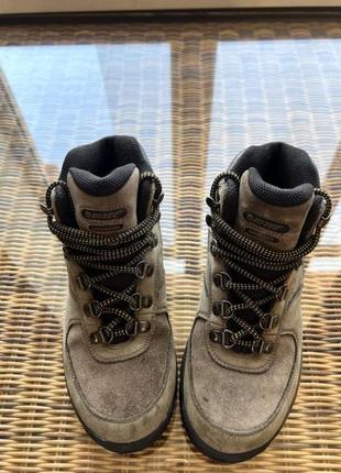 Зимові шкіряні черевики трекінгові hi-tec waterproof оригінальні хакі2 фото