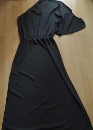 Эксклюзивное, оригинальное , стильное , чёрное платье,  на одно плечо, вечерний стиль2 фото