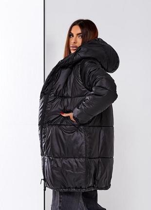 Жіноча зимова куртка,женская зимняя куртка,жіноче зимове довге тепле пальто,женское длинное тёплое пальто,пуховик6 фото