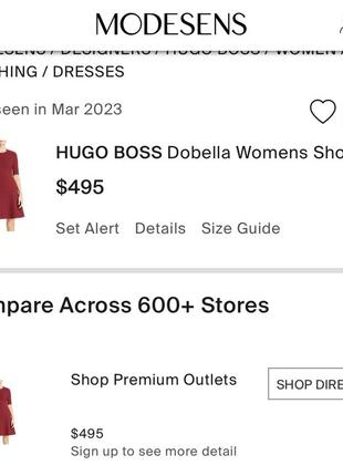 Hugo boss платье базовое бордо марсала короткое мини классическое на работу деловое повседневное3 фото