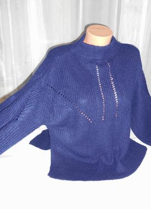 Свободный джемпер свитер светр с шерстью6 фото