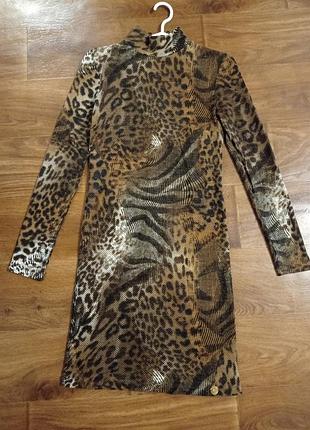 Стильне плаття гольф,леопардовий принт.