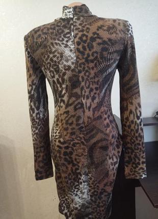 Стильное платье гольф ,леопардовый принт.3 фото