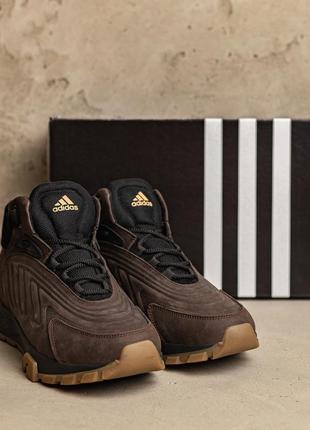 Мужские зимние ботинки adidas originals ozelia brown7 фото