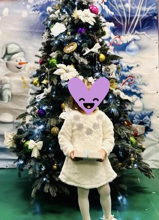 Платье детское новогоднее снежинка2 фото