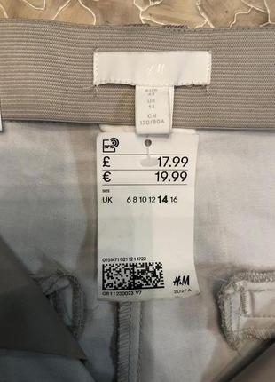 Штани класика в клітинку світлі — h&amp;m slacks regvlar waist (на талії) р євро-42 стоток. реальні фото!5 фото