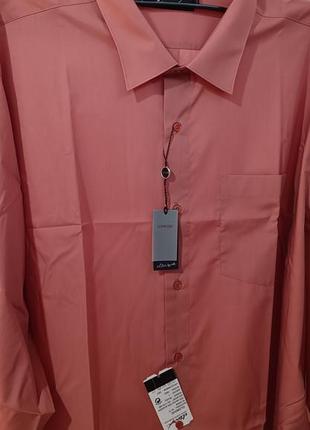 Мужская  фирменная рубашка теракотовоно цвета4 фото