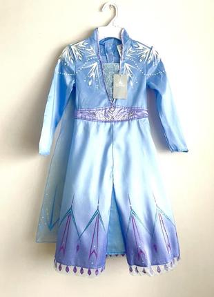 Дизайнерское платье эльзы от disney рост 116/ 5-6 лет