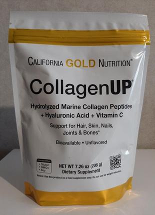 Коллаген с гиалуроновой кислотой и витамином&nbsp;c 206 г, collagenup&nbsp;от california gold nutrition