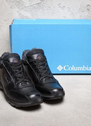 Мужские зимние кожаные ботинки columbia zk antishok winter shoes7 фото
