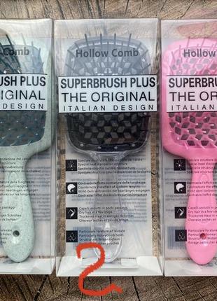 Расческа для волос super brush superbrash plus hollow comb the original italian design super brash