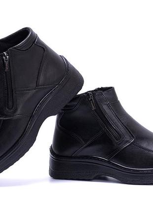 Мужские кожаные зимние ботинки matador clasic два замка