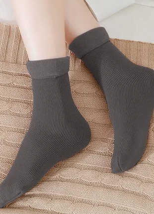 Новые носки теплые женские с флисом8 фото