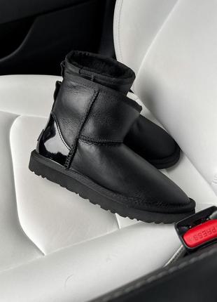 Уггі угги угг ugg mini black lacquer1 фото