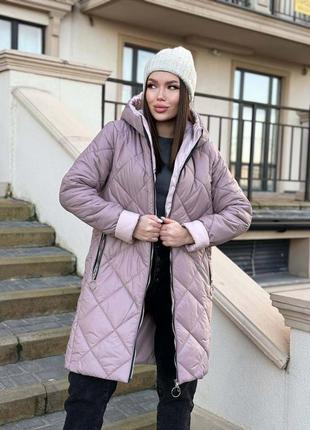 Жіноча зимова куртка,женская зимняя куртка,жіноче зимове довге тепле пальто,женское длинное тёплое пальто,пуховик6 фото